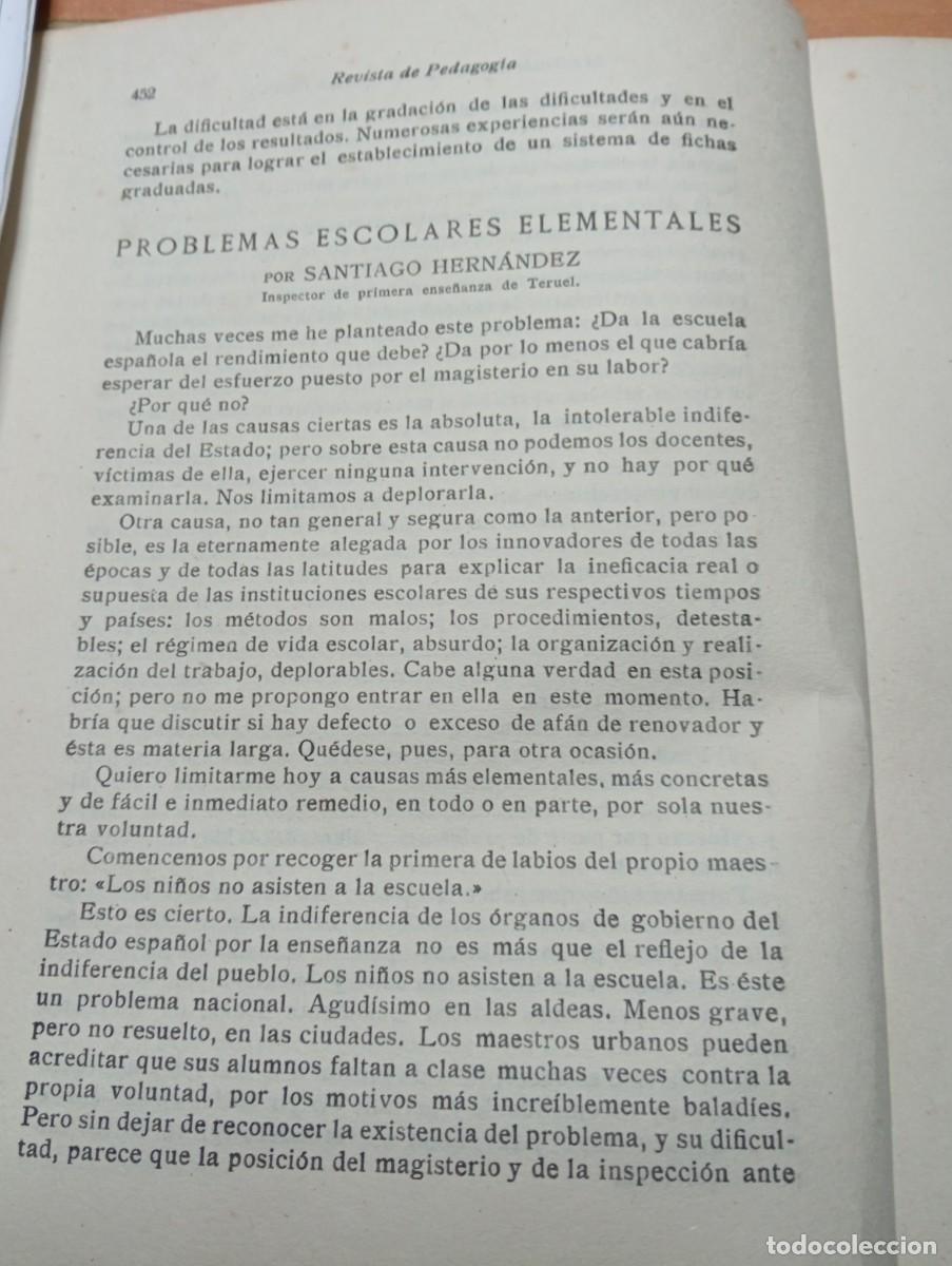 Coleccionismo de Revistas y Peri&oacute;dicos: REVISTA DE PEDAGOGIA A&Ntilde;O 1935 MAESTRO SANTIAGO HERNANDEZ DE TERUEL EDUCACION SEXUAL LA CORU&Ntilde;A CUENA
