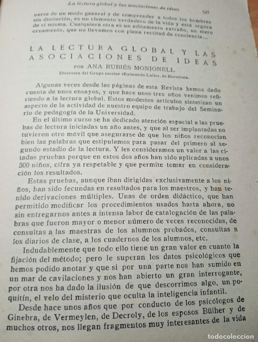Coleccionismo de Revistas y Peri&oacute;dicos: REVISTA DE PEDAGOGIA A&Ntilde;O 1935 ANA RUBIES MONJONELL MAESTRA RAMON LLULL BARCELONA