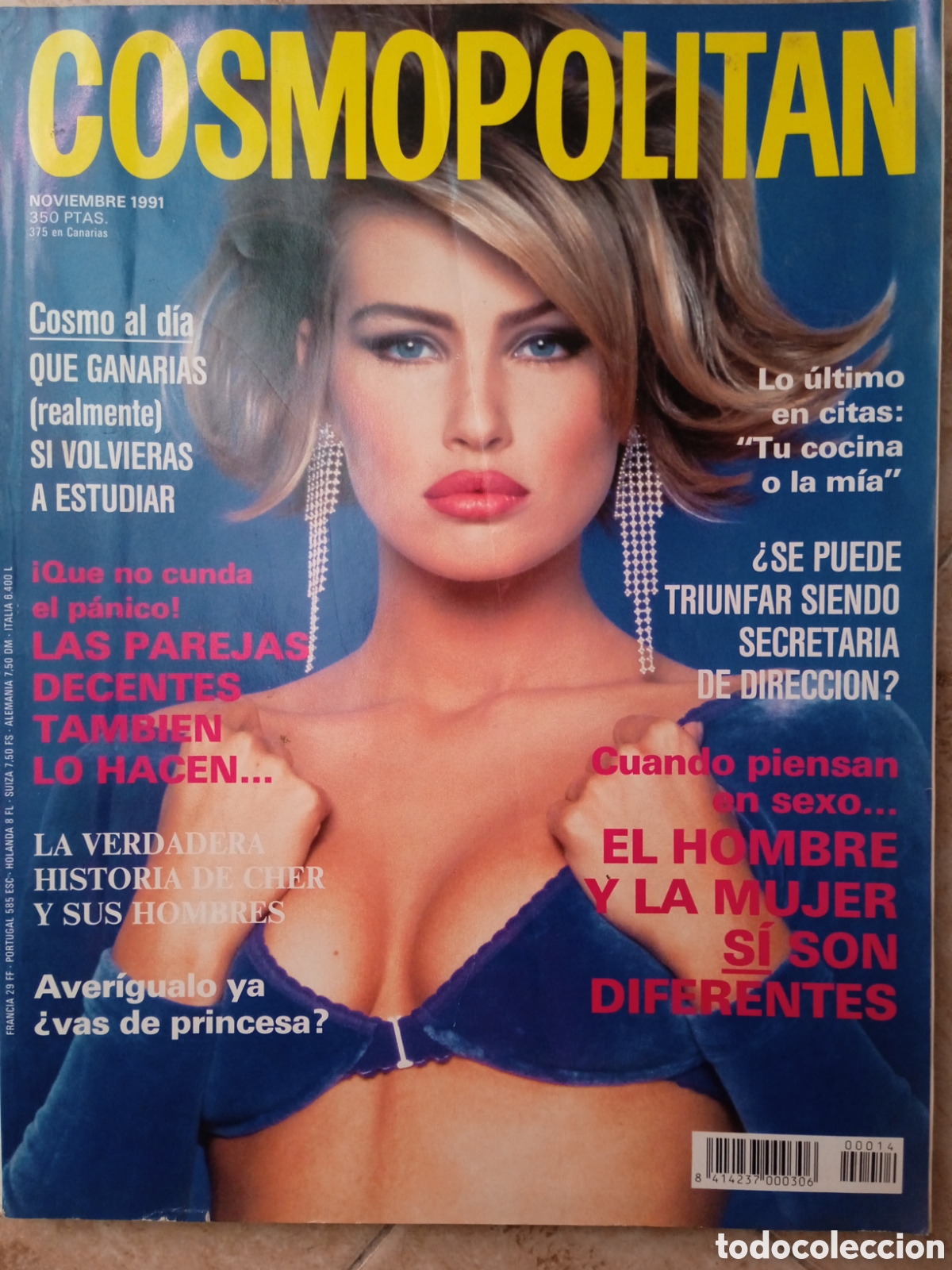 Coleccionismo de Revistas y Peri&oacute;dicos: Cosmopolitan noviembre 1991 Mecano Cher - portada Daniela