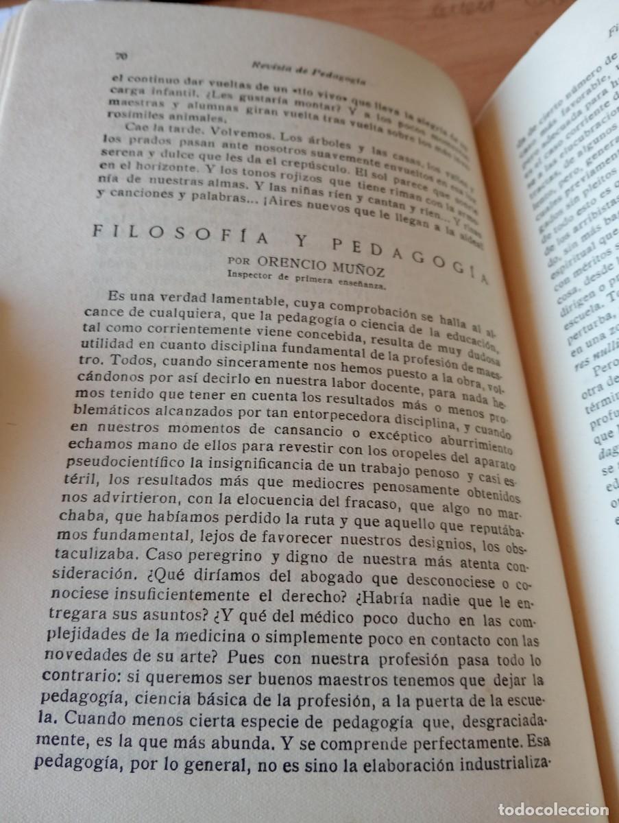 Coleccionismo de Revistas y Peri&oacute;dicos: REVISTA DE PEDAGOGIA A&Ntilde;O 1936 PEDAGOGO ORENCIO MU&Ntilde;OZ FILOSOFIA Y PEDAGOGIA
