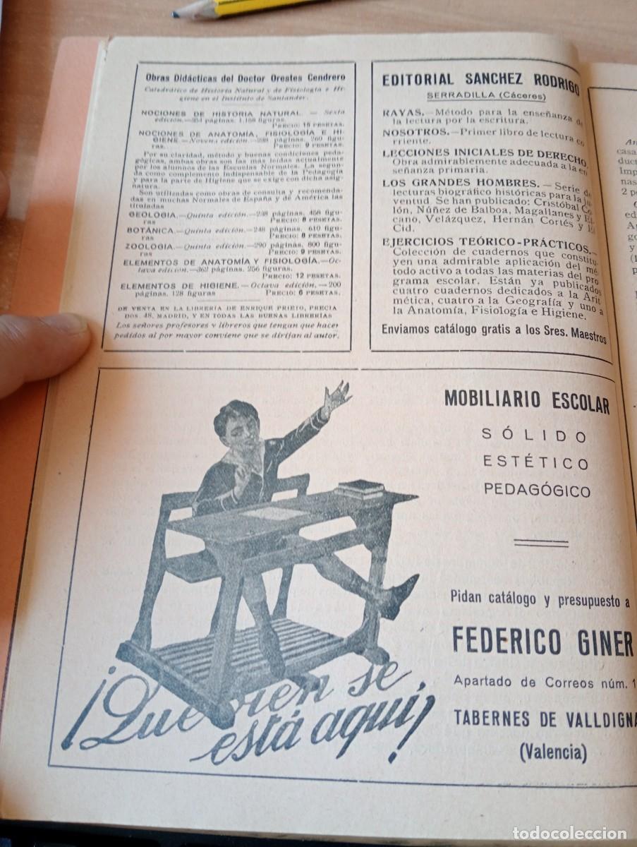 Coleccionismo de Revistas y Peri&oacute;dicos: REVISTA DE PEDAGOGIA A&Ntilde;O 1936 MOBILIARIO ESCOLAR FEDERICO GINER TAVERNES DE VALLDIGNA