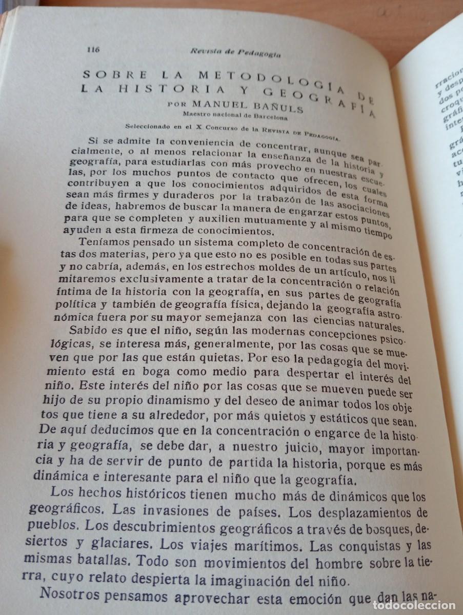 Collection Magazines and Newspapers: REVISTA DE PEDAGOGIA A&Ntilde;O 1936 MAESTRO PEDAGOGO MANUEL BA&Ntilde;ULS DECROLY FERRIERE