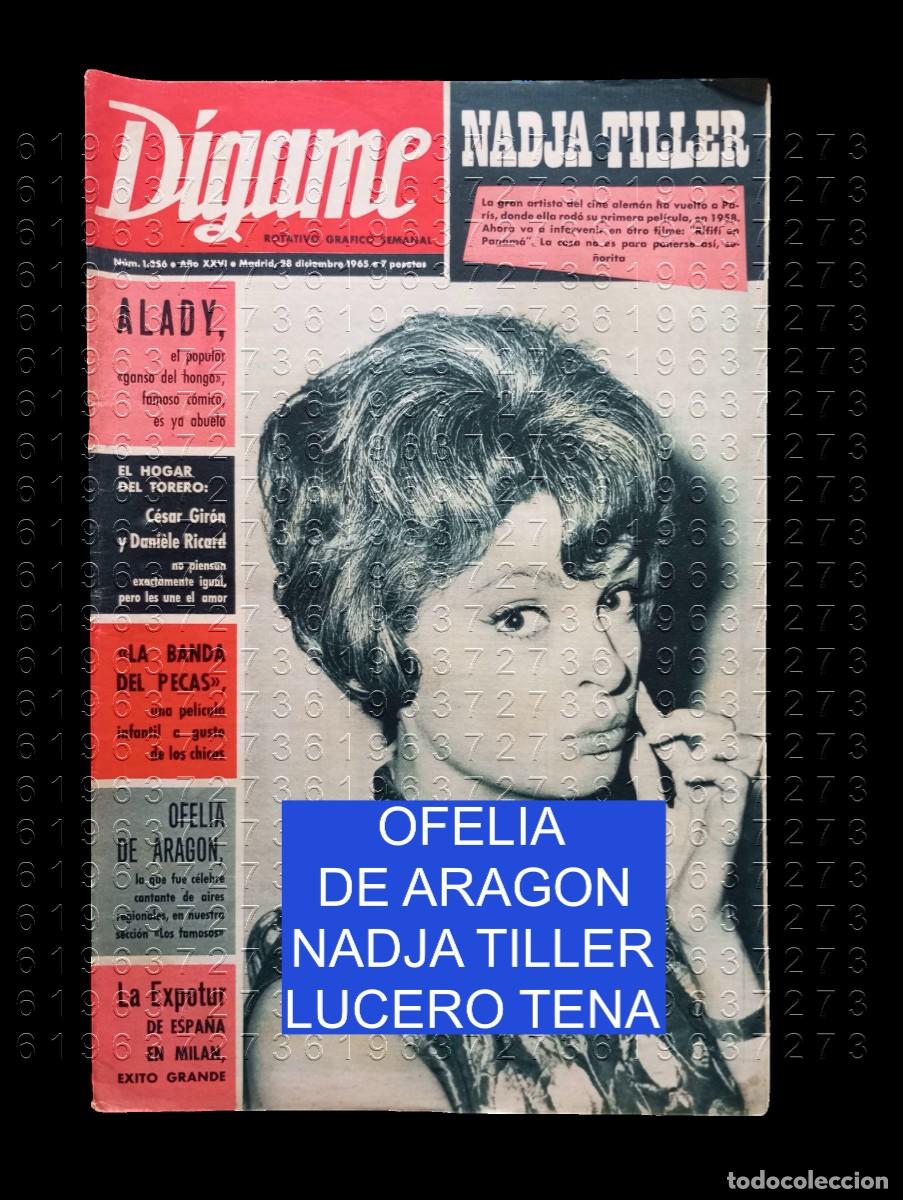 Coleccionismo de Revistas y Peri&oacute;dicos: DIGAME 1356 REVISTA OFELIA DE ARAGON NADJA TILLER LUCERO TENA 1965