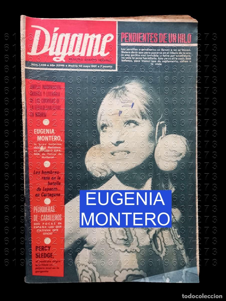 Coleccionismo de Revistas y Peri&oacute;dicos: DIGAME 1430 EUGENIA MONTERO 1967