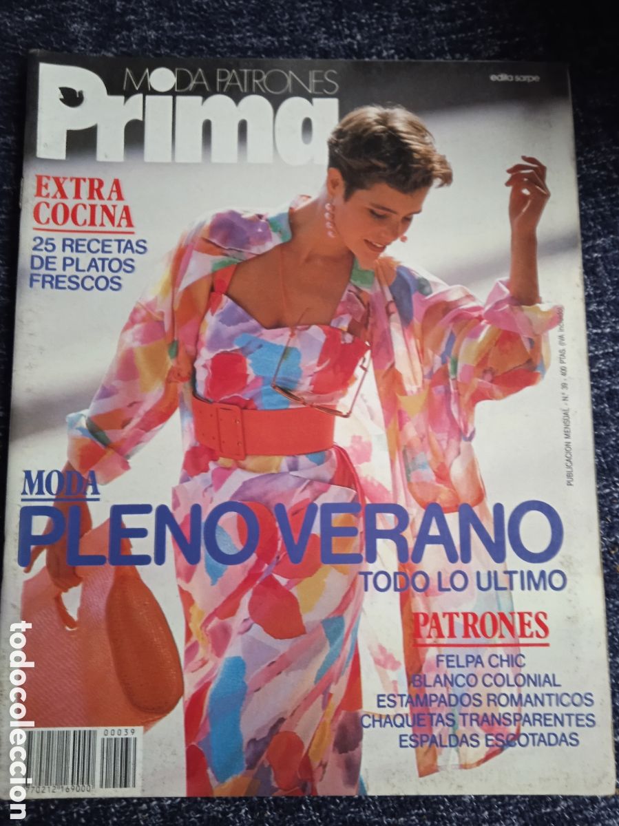 Coleccionismo de Revistas y Peri&oacute;dicos: REVISTA MODA PATRONES PRIMA, N&ordm; 39. CON PATRONES -A&Ntilde;OS 80