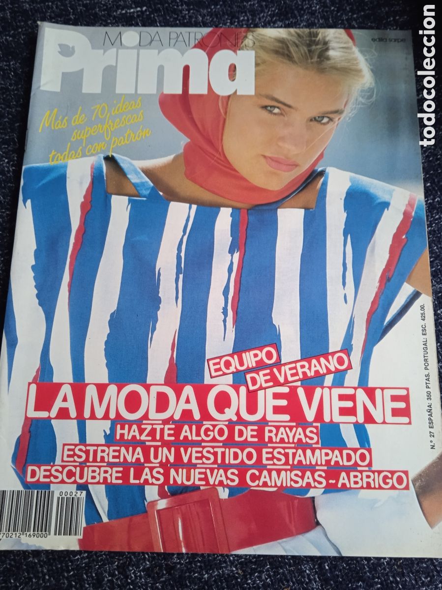 Coleccionismo de Revistas y Peri&oacute;dicos: REVISTA MODA PATRONES PRIMA, N&ordm; 27 CON PATRONES -A&Ntilde;OS 80