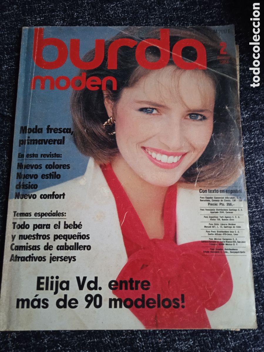 Coleccionismo de Revistas y Peri&oacute;dicos: REVISTA MODA BURDA MODEN - FEBRERO 1984 CON PATRONES -BILINGUE -ALEMAN ESPA&Ntilde;OL