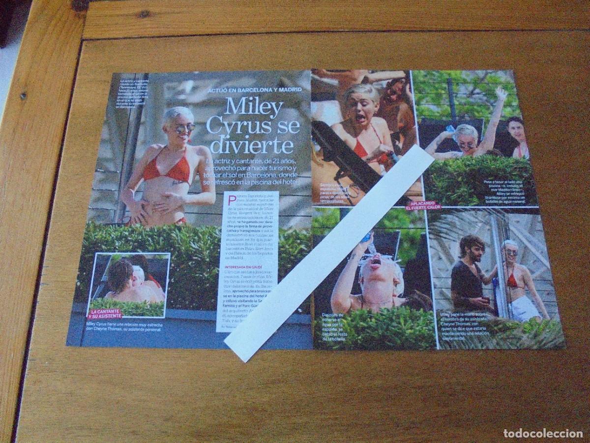 Coleccionismo de Revistas y Peri&oacute;dicos: CLIPPING 2014: MILEY CIRUS. TAMARA FALC&Oacute;. JAZMIN GRACE GRIMALDI.