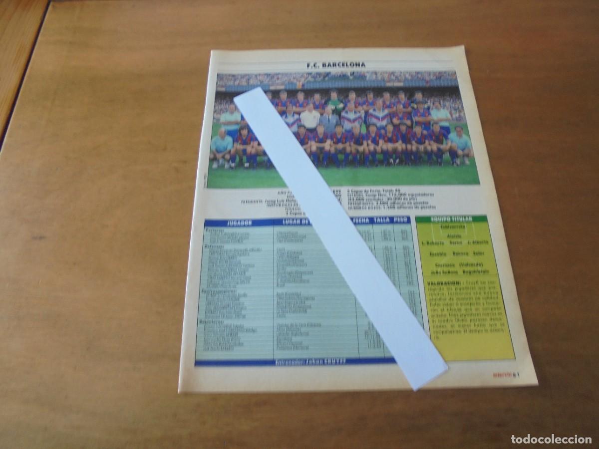 Coleccionismo de Revistas y Peri&oacute;dicos: RETAL 1988: FUTBOL CLUB BARCELONA. REAL VALLADOLID. PLANTILLAS.