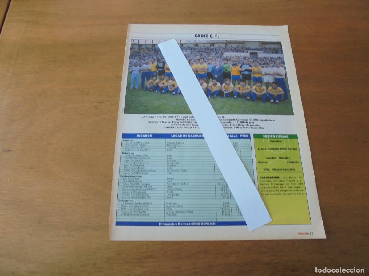 Coleccionismo de Revistas y Peri&oacute;dicos: RETAL 1988: C&Aacute;DIZ CLUB DE FUTBOL. CLUB DEPORTIVO LOGRO&Ntilde;&Eacute;S. PLANTILLAS.