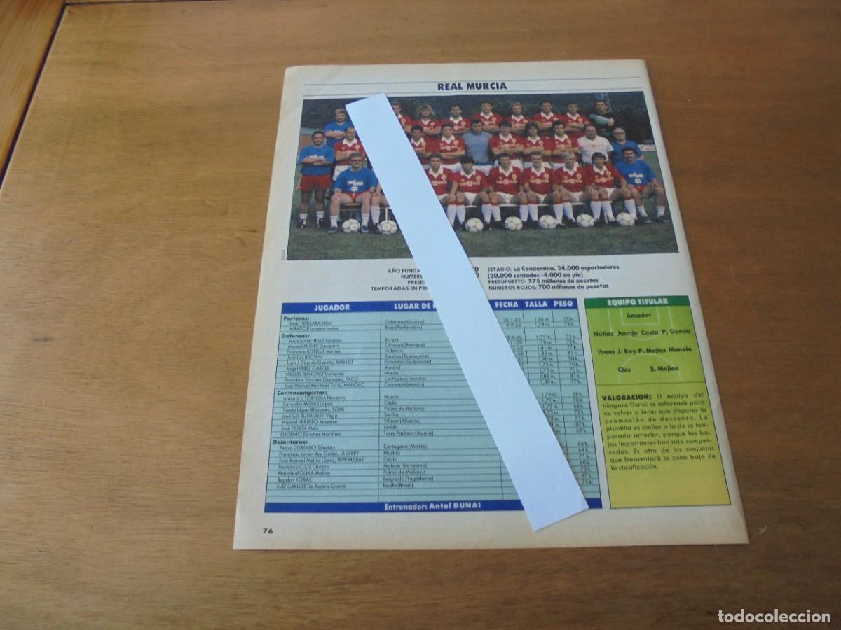 Coleccionismo de Revistas y Peri&oacute;dicos: RETAL 1988: REAL BETIS BALONPI&Eacute;. REAL MURCIA. FUTBOL, PLANTILLAS.