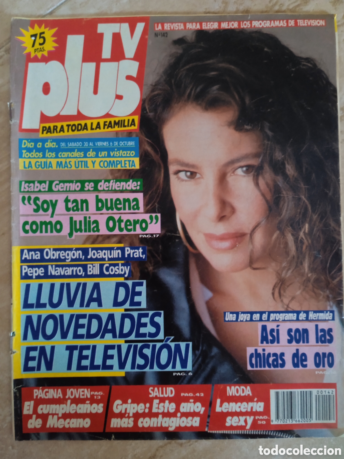 Coleccionismo de Revistas y Peri&oacute;dicos: Revista TV Plus n&deg;142 Ana Obreg&oacute;n - Mecano