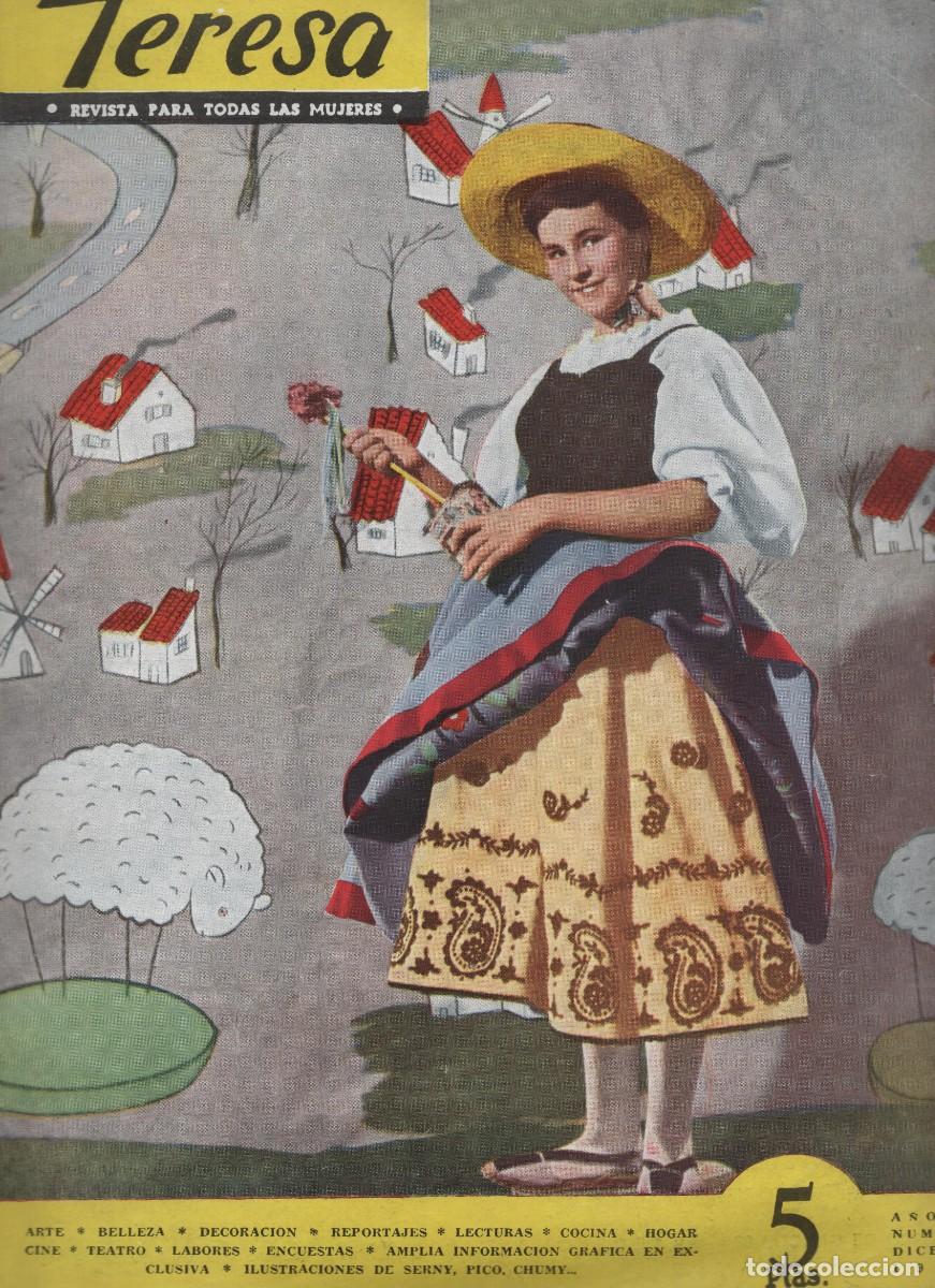 Coleccionismo de Revistas y Peri&oacute;dicos: REVISTA TERESA PARA TODAS LAS MUJERES DICIEMBRE DE 1955