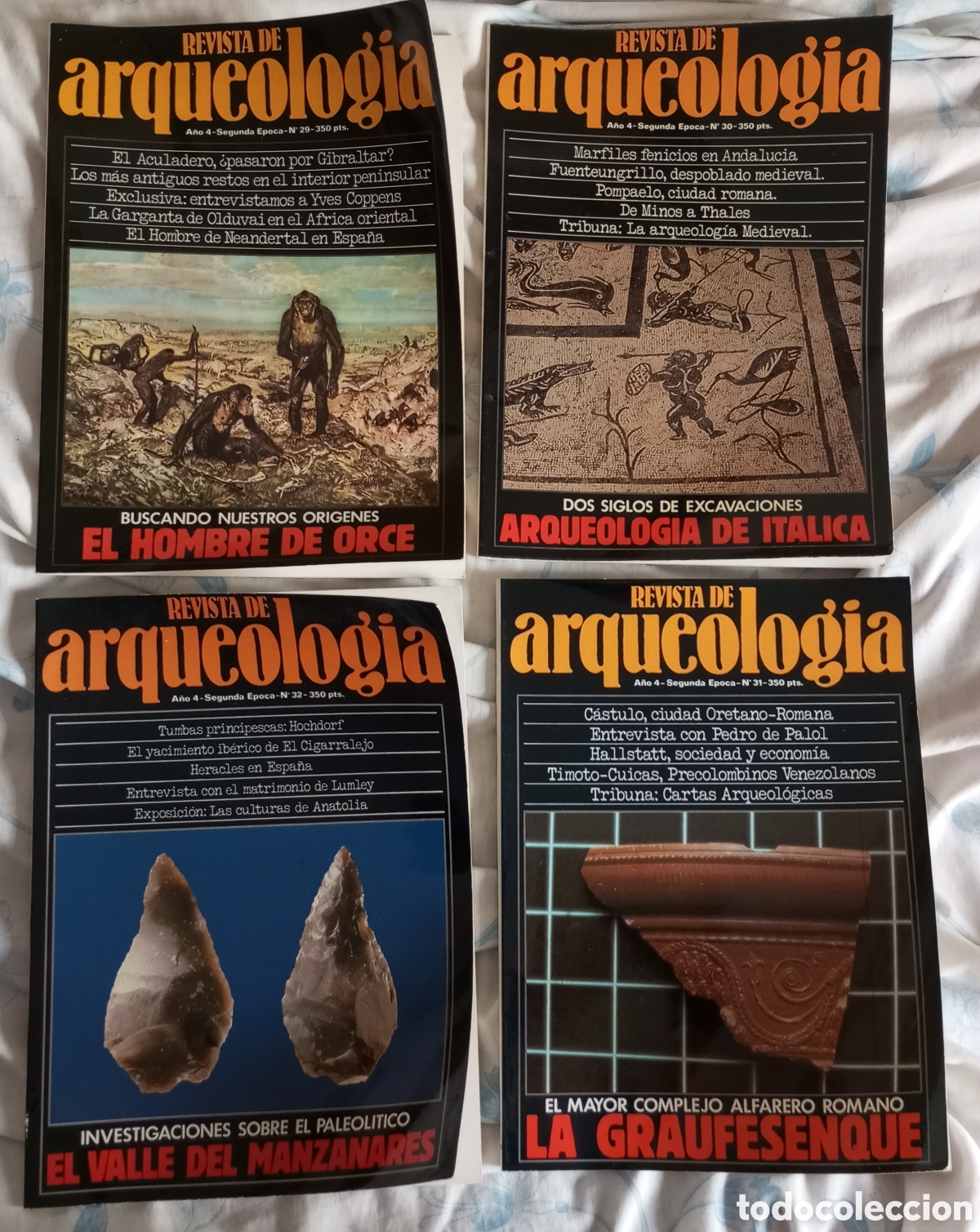 Coleccionismo de Revistas y Peri&oacute;dicos: 4 revistas de arqueol&oacute;gia.a&ntilde;o 4.numeros 29,30,31 y 32