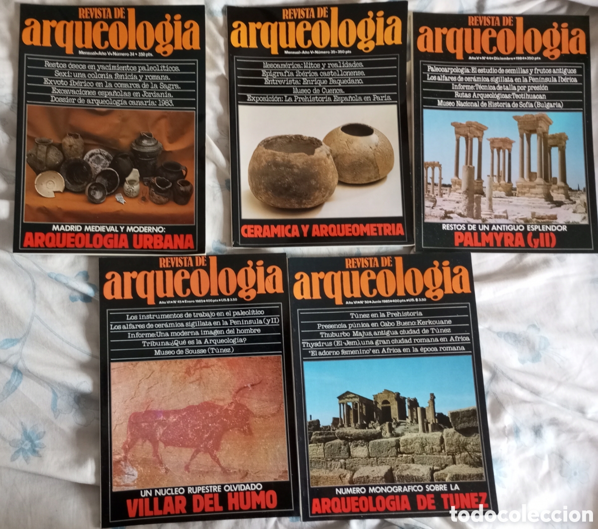 Coleccionismo de Revistas y Peri&oacute;dicos: Revista de arqueol&oacute;gia a&ntilde;o V n&uacute;meros 34,35 y 44 .a&ntilde;o VI n&uacute;meros 45 y 50