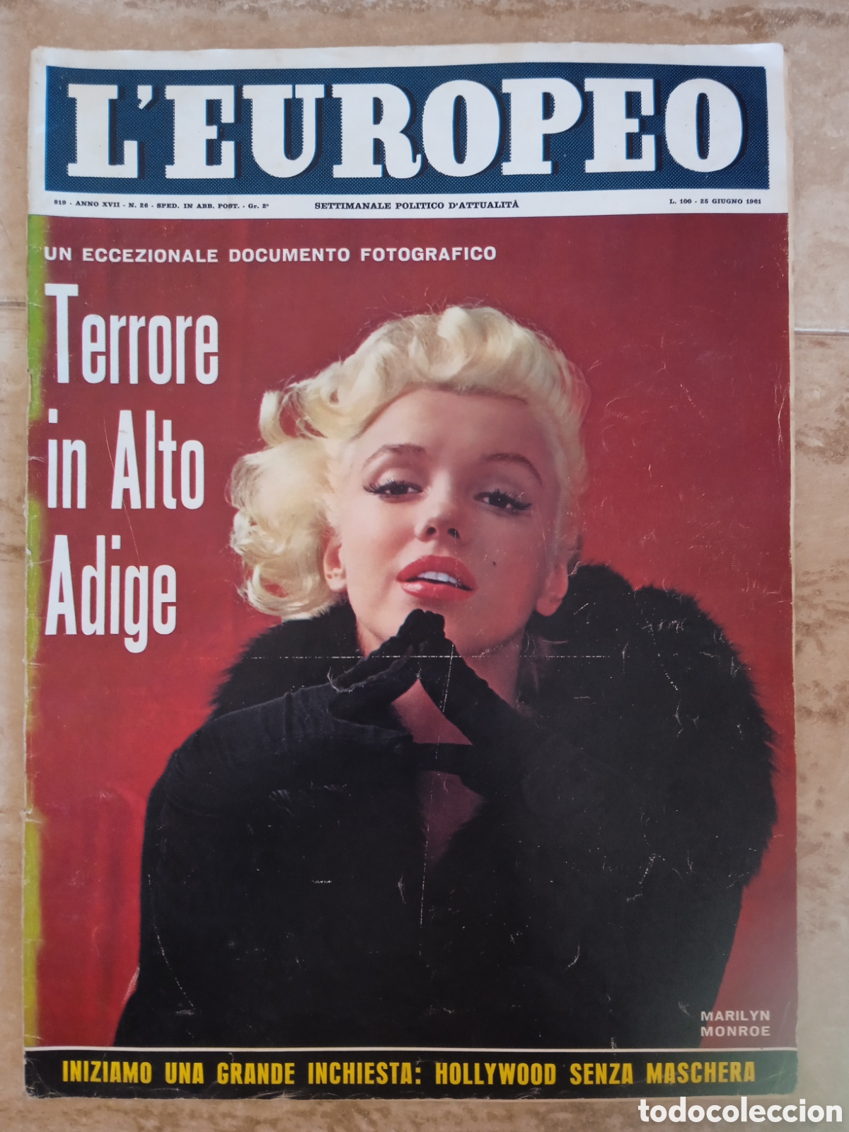 Coleccionismo de Revistas y Peri&oacute;dicos: L'europeo n&deg;819 Hollywood Marilyn Monroe