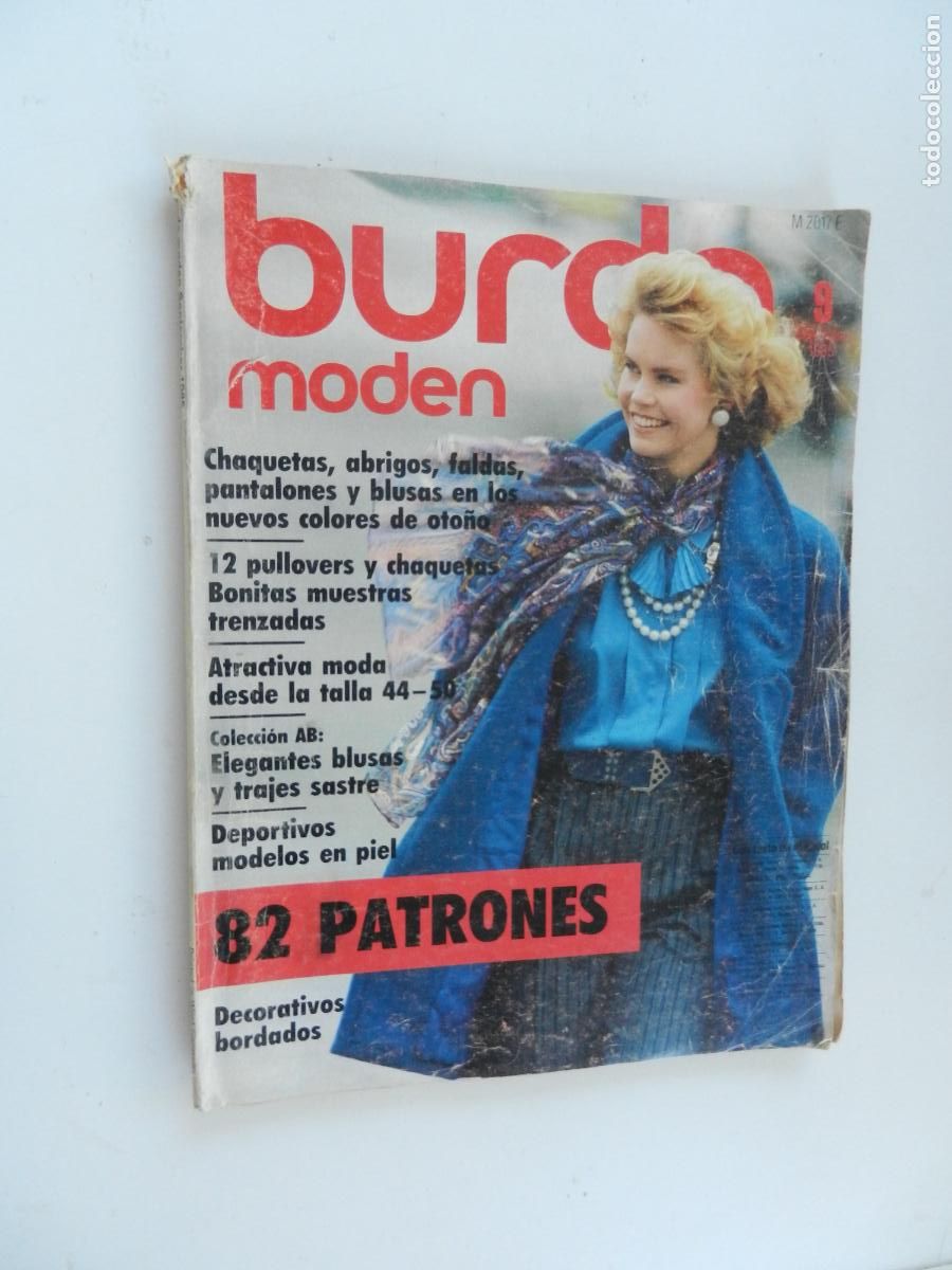 Coleccionismo de Revistas y Peri&oacute;dicos: BURDA MODEN REVISTA-9-1985 - CHAQUETAS , ABRIGOS FALDAS Y PANTALONES - CON PATRONES