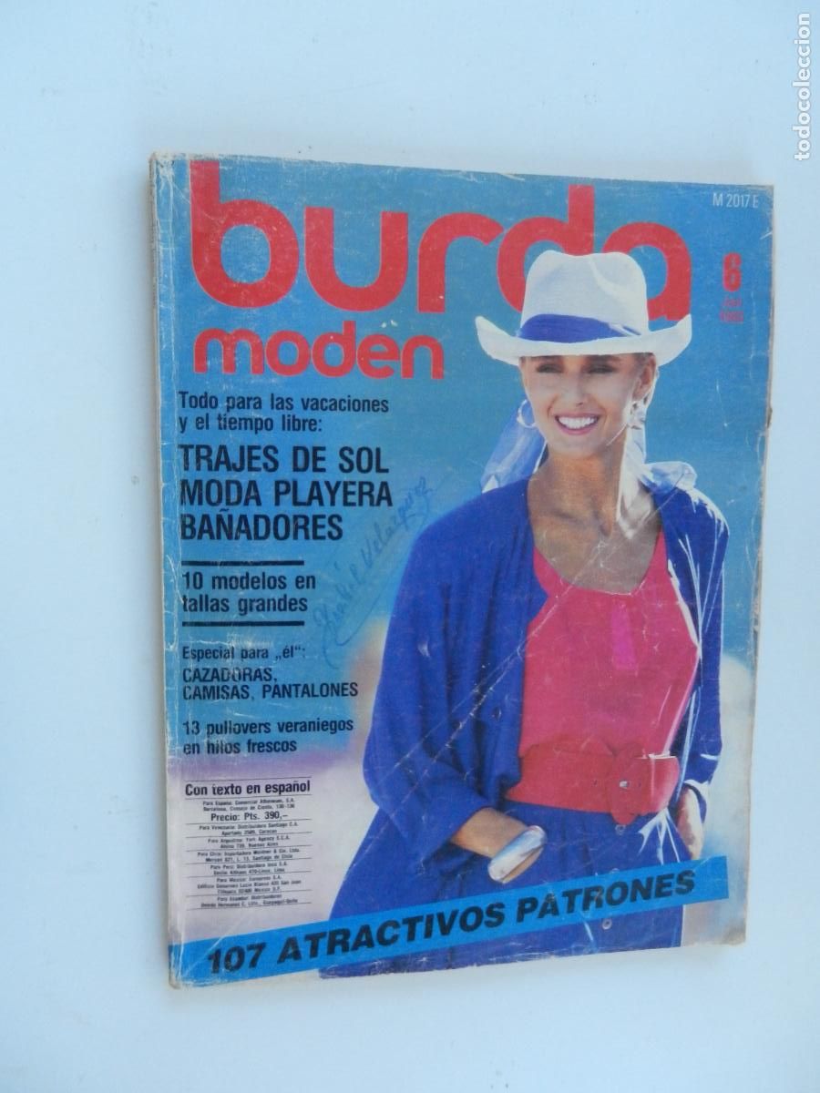Coleccionismo de Revistas y Peri&oacute;dicos: BURDA MODEN REVISTA-06-1986- TRAJES DE SOL MODA PLAYERA - CON PATRONES