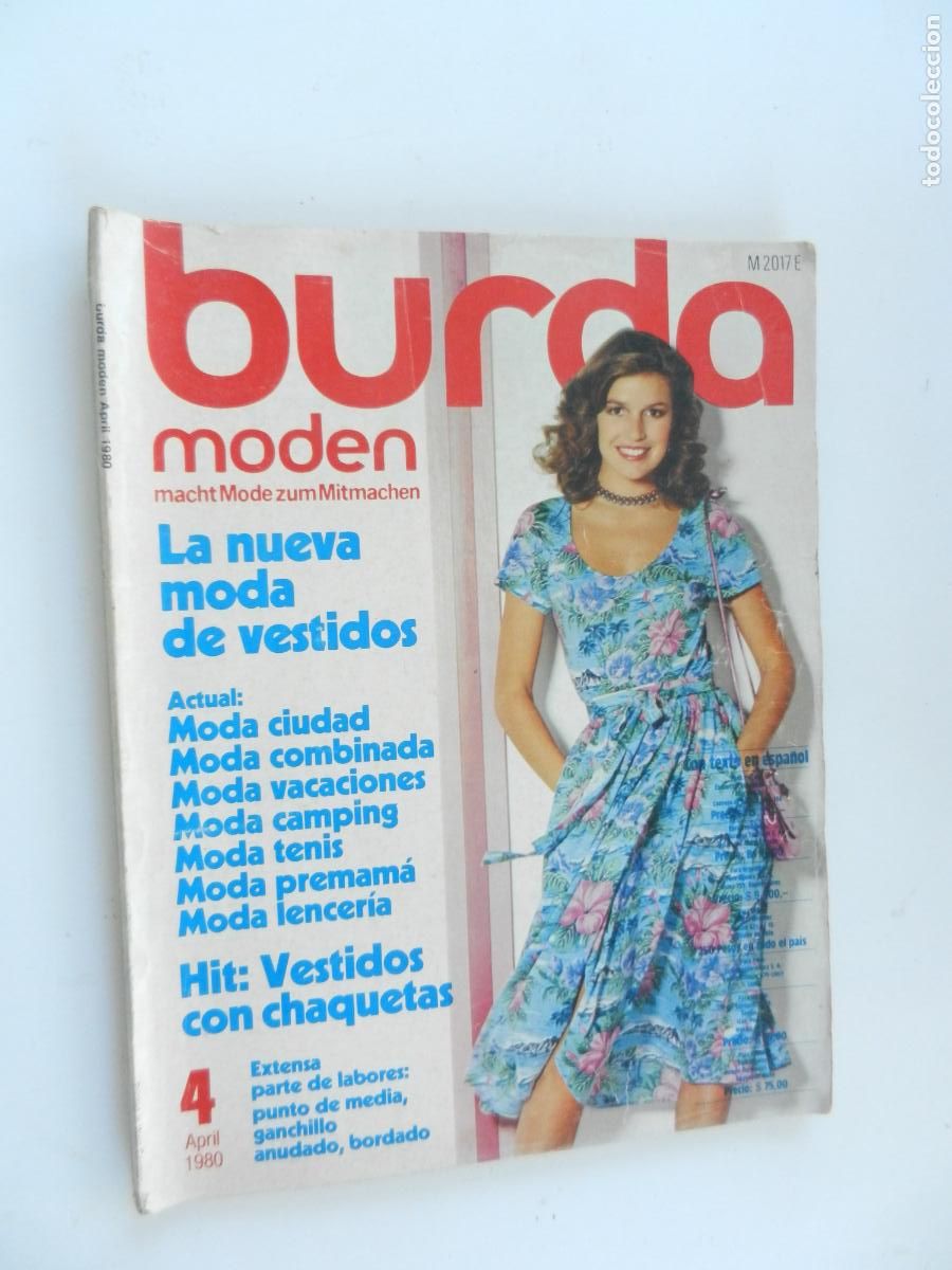 Coleccionismo de Revistas y Peri&oacute;dicos: BURDA MODEN REVISTA-04-1980 - LA NUEVA MODA DE VESTIDOS - CON PATRONES
