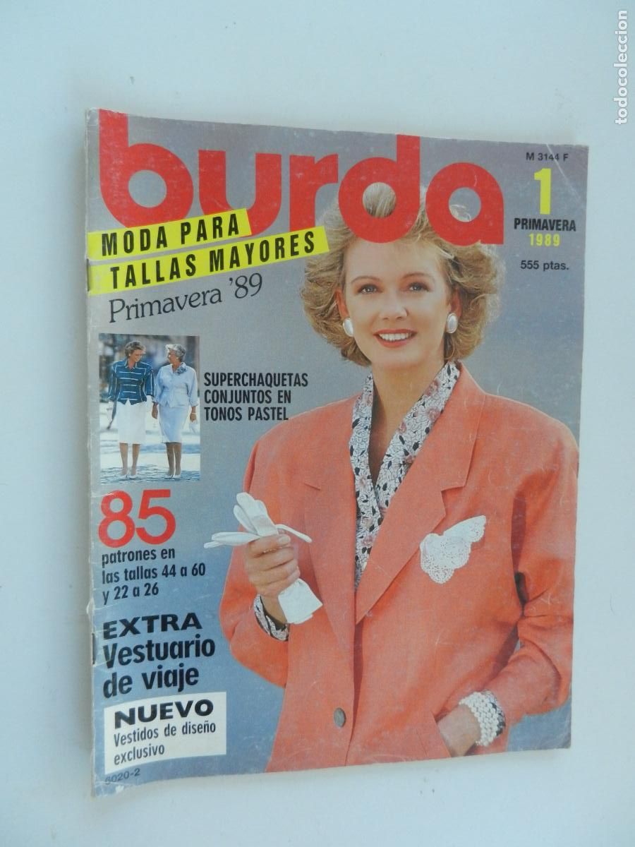 Coleccionismo de Revistas y Peri&oacute;dicos: BURDA REVISTA PRIMAVERA 89- MODA PARA TALLAS MAYORES -CON INSTRUCCIONES Y PATRONES