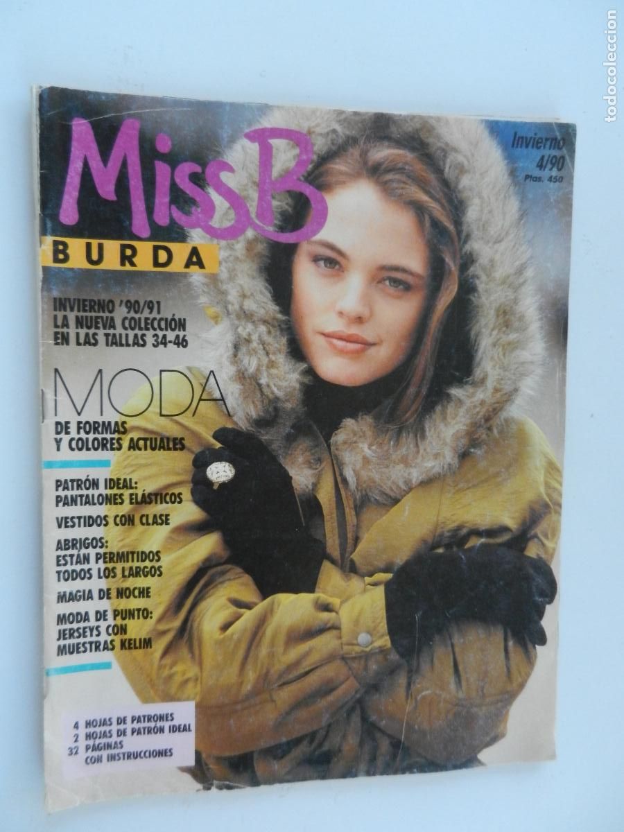 Coleccionismo de Revistas y Peri&oacute;dicos: BURDA MISS B - INVIERNO 4/90 REVISTA - CON INSTRUCCIONES Y PATRONES