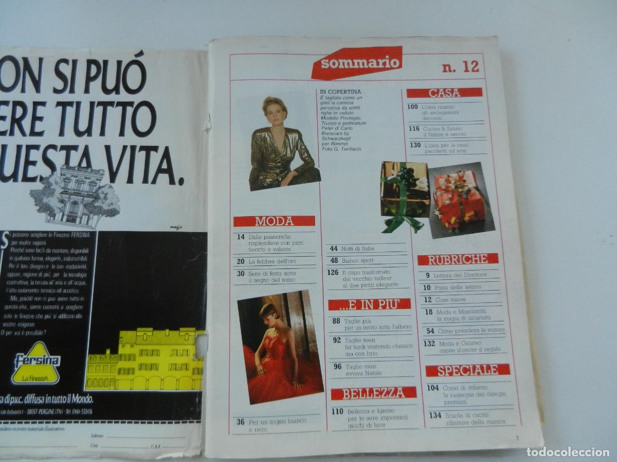 Coleccionismo de Revistas y Peri&oacute;dicos: LA MIA BOUTIQUE REVISTA DE MODA N&ordm; 12- DICIEMBRE 1987 - SIN PORTADA CON PATRANES EN ITALIANO