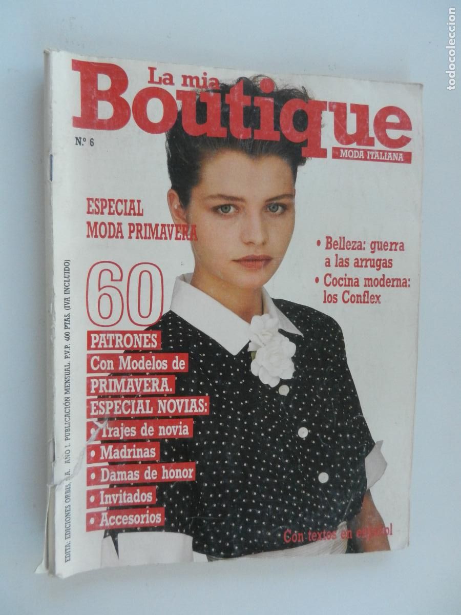 Coleccionismo de Revistas y Peri&oacute;dicos: LA MIA BOUTIQUE REVISTA DE MODA N&ordm; 3 - MARZO 1988 - REVISTA DE MODA EN ITALIANO CON PATRONES