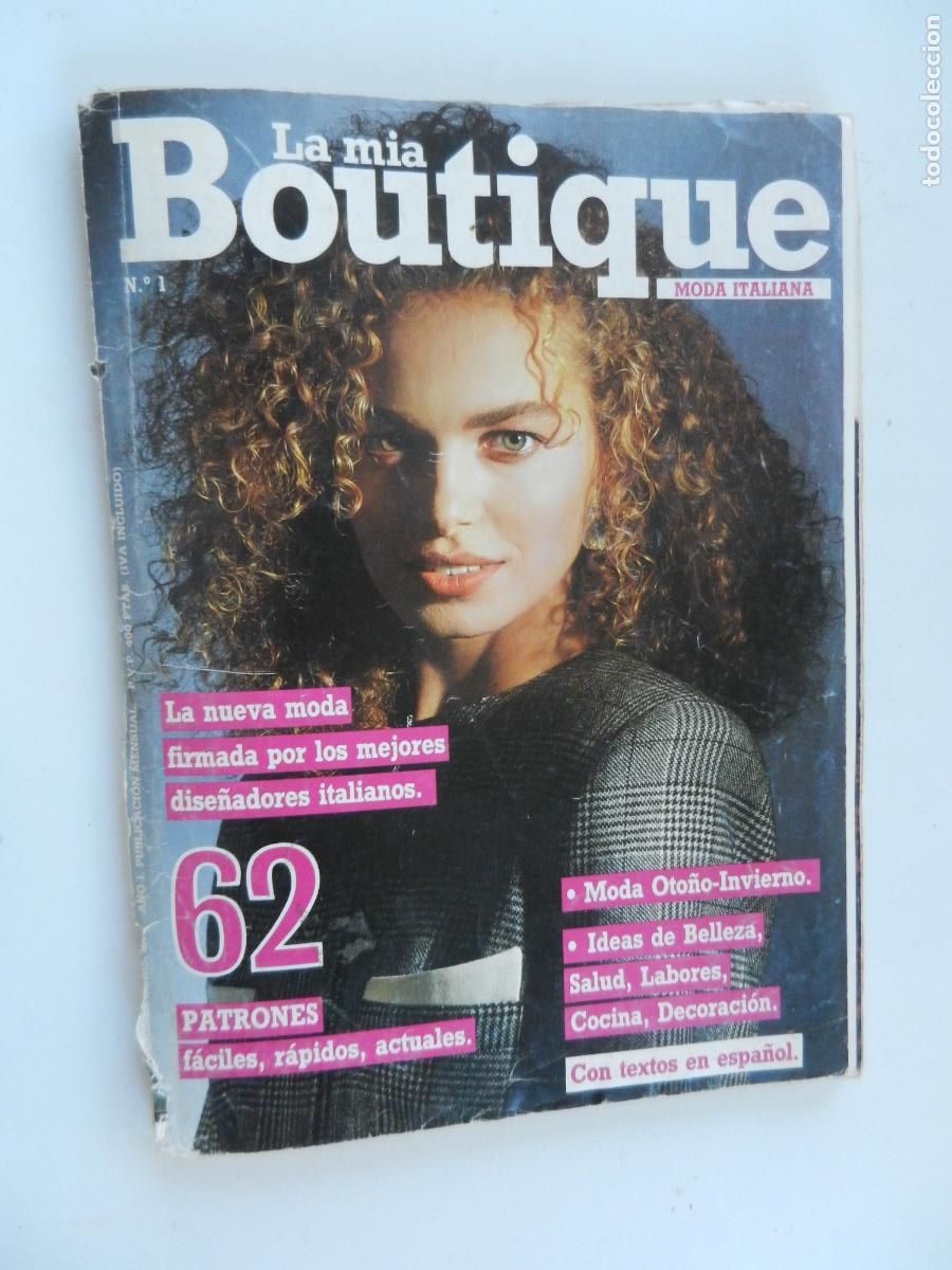 Coleccionismo de Revistas y Peri&oacute;dicos: LA MIA BOUTIQUE REVISTA DE MODA N&ordm; 10 - OCTUBRE 1987 - REVISTA DE MODA EN ITALIANO - CON PATRONES