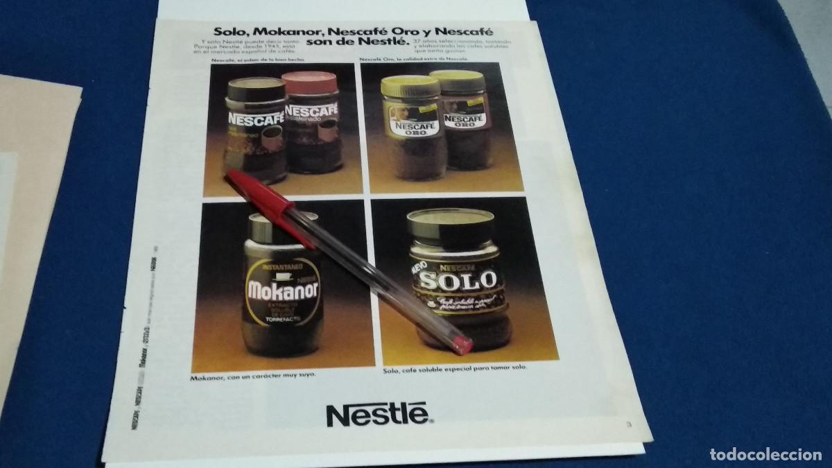 Coleccionismo de Revistas y Peri&oacute;dicos: PUBLICIDAD 1982. ANUNCIO NESCAFE Y COLONIA OTELO + CARMEN CERVERA - HOJA REVISTA