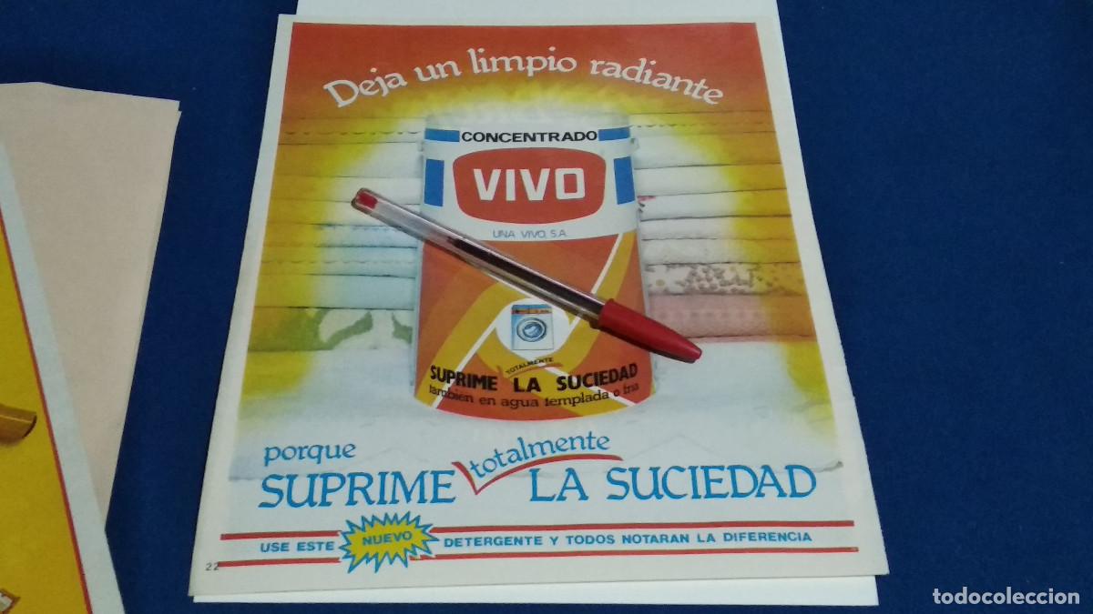 Coleccionismo de Revistas y Peri&oacute;dicos: PUBLICIDAD 1982. ANUNCIO DETERGENTE VIVO + TURRON LA BRUJA - HOJA REVISTA