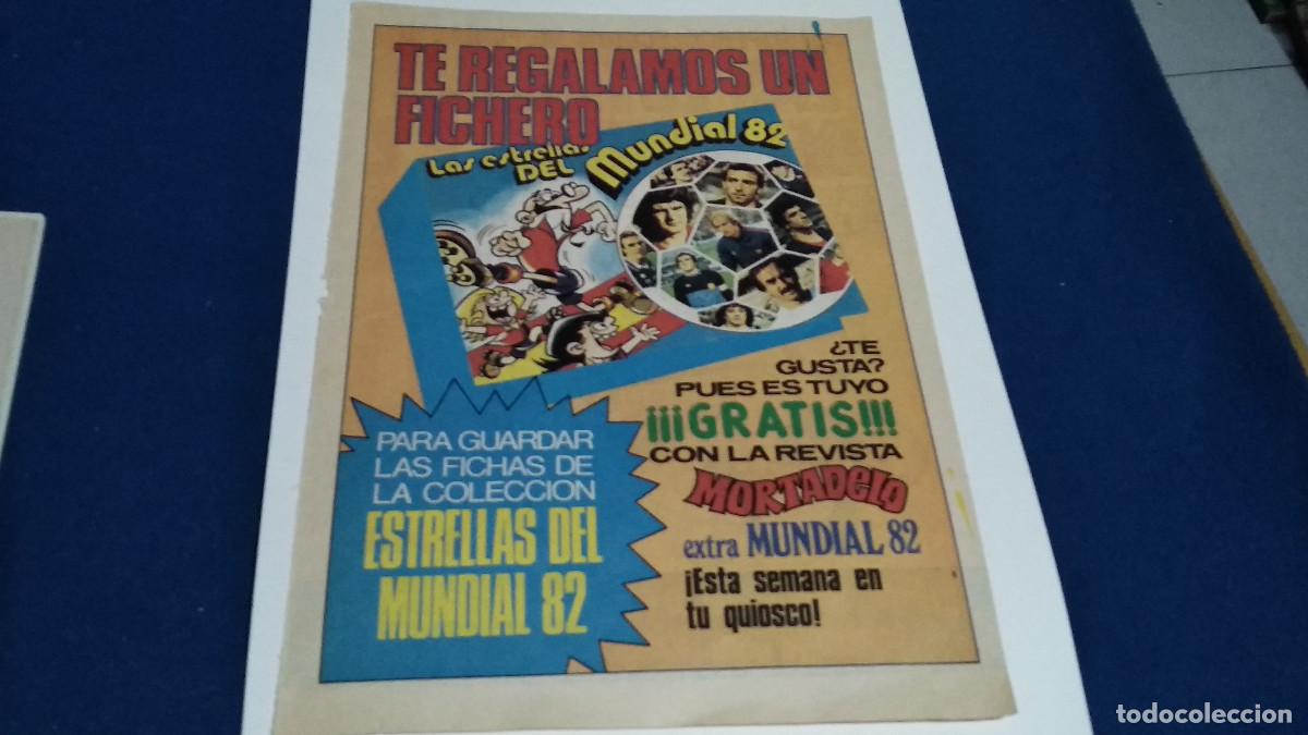 Coleccionismo de Revistas y Peri&oacute;dicos: PUBLICIDAD . ANUNCIO - MUNDIAL 82 MORTADELO + LAS ESTRELLAS DEL MUNDIAL 82 - - HOJA REVISTA