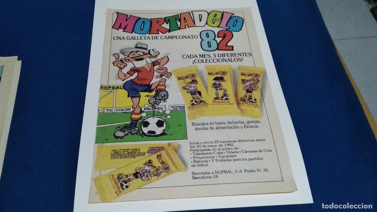 Coleccionismo de Revistas y Peri&oacute;dicos: PUBLICIDAD . ANUNCIO - UNA GALLETA DE CAMPEONATO MUNDIAL 82 MORTADELO - - HOJA REVISTA