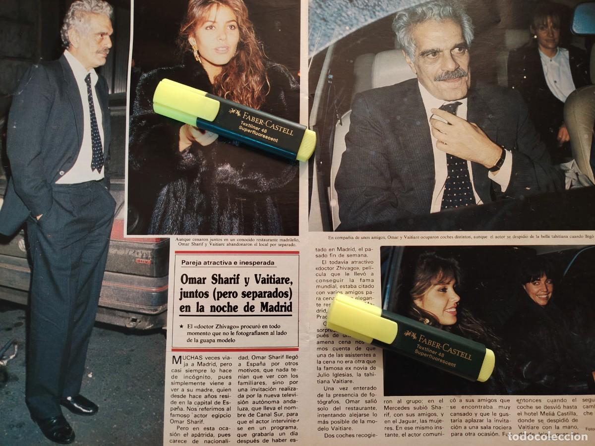 Coleccionismo de Revistas y Peri&oacute;dicos: Reportaje Vaitiare y Omar Sharif 12.04.89