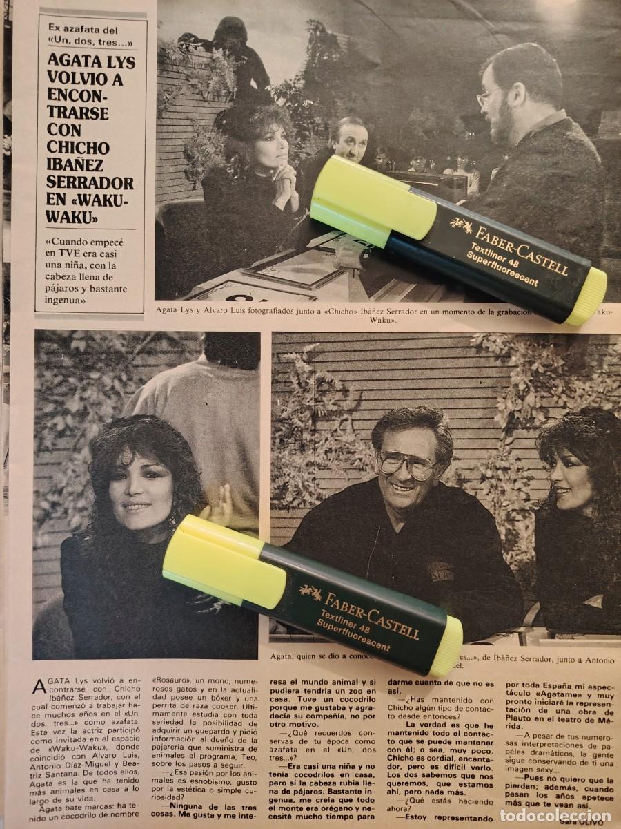 Coleccionismo de Revistas y Peri&oacute;dicos: Reportaje &Aacute;gata Lys y Chicho Ib&aacute;&ntilde;ez Serrador 12.04.89