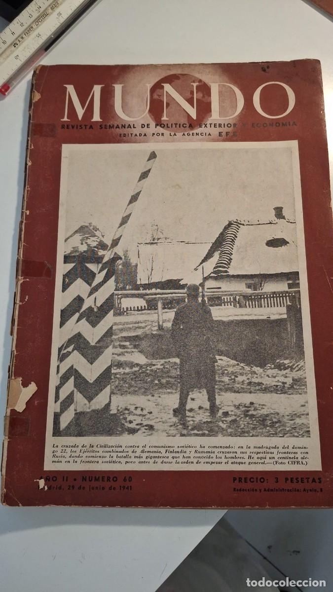 Coleccionismo de Revistas y Peri&oacute;dicos: Revista Mundo. Revista Semanal de Politica exterior y economia. Editada por EFE. A&ntilde;o 1941