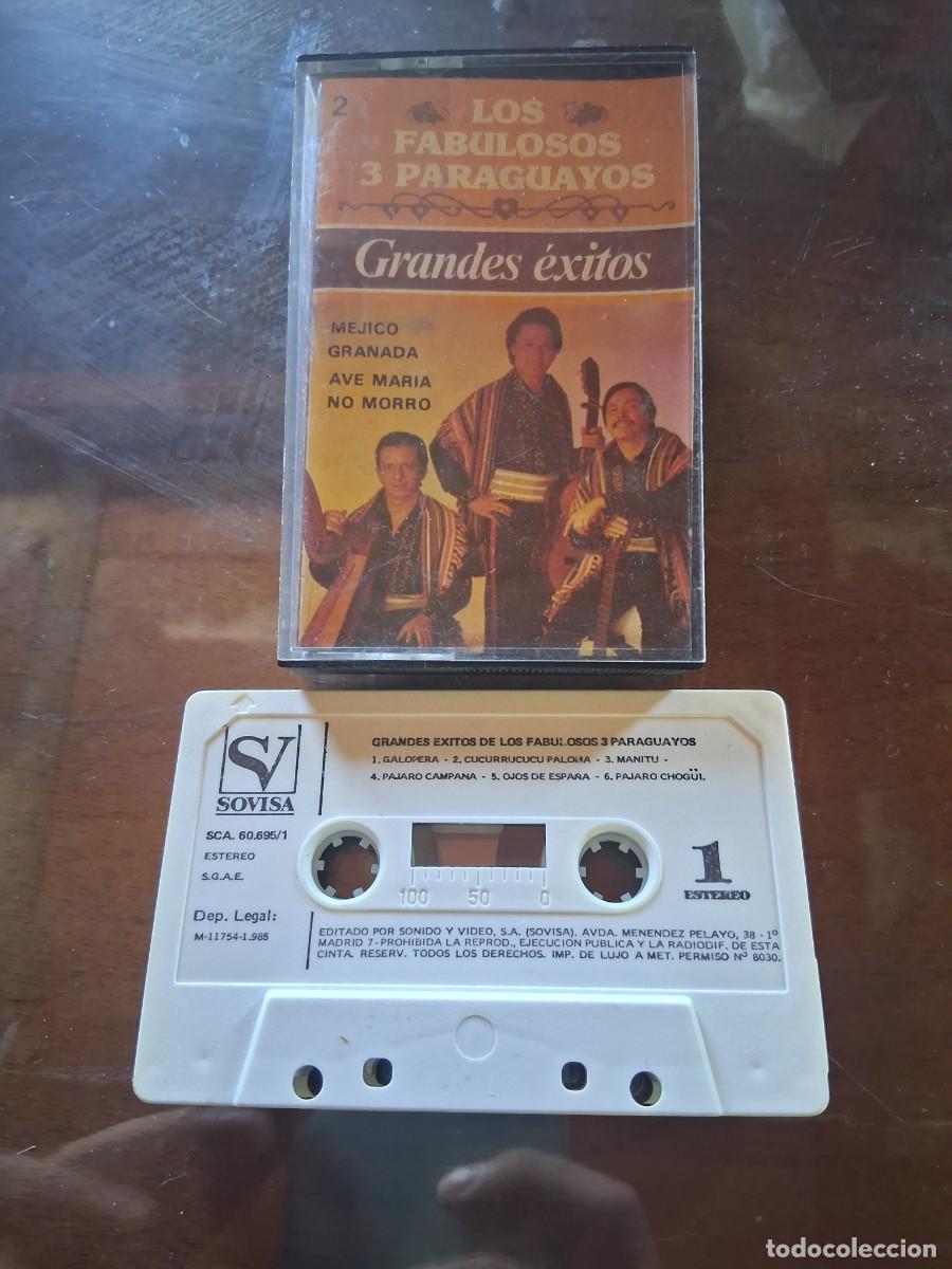 Coleccionismo de Revistas y Peri&oacute;dicos: Casete cinta de m&uacute;sica grandes &eacute;xitos Los fabulosos 3 paraguayos Mejico Granada