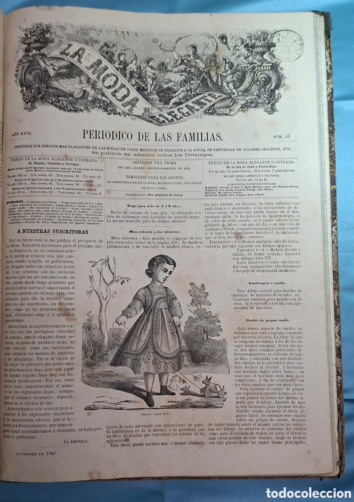 Coleccionismo de revistas y peri&oacute;dicos: La Moda Elegante Ilustrada 1867 - Foto 8