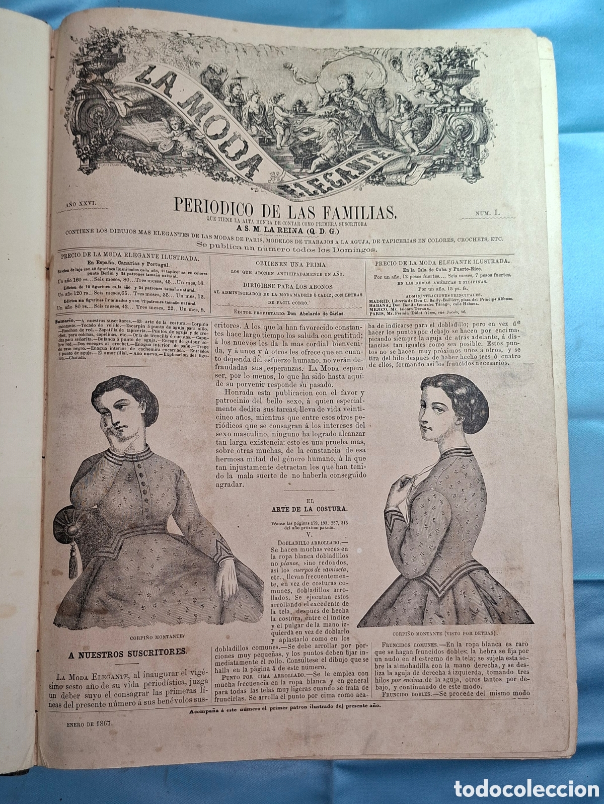 Coleccionismo de revistas y peri&oacute;dicos: La Moda Elegante Ilustrada 1867 - Foto 15
