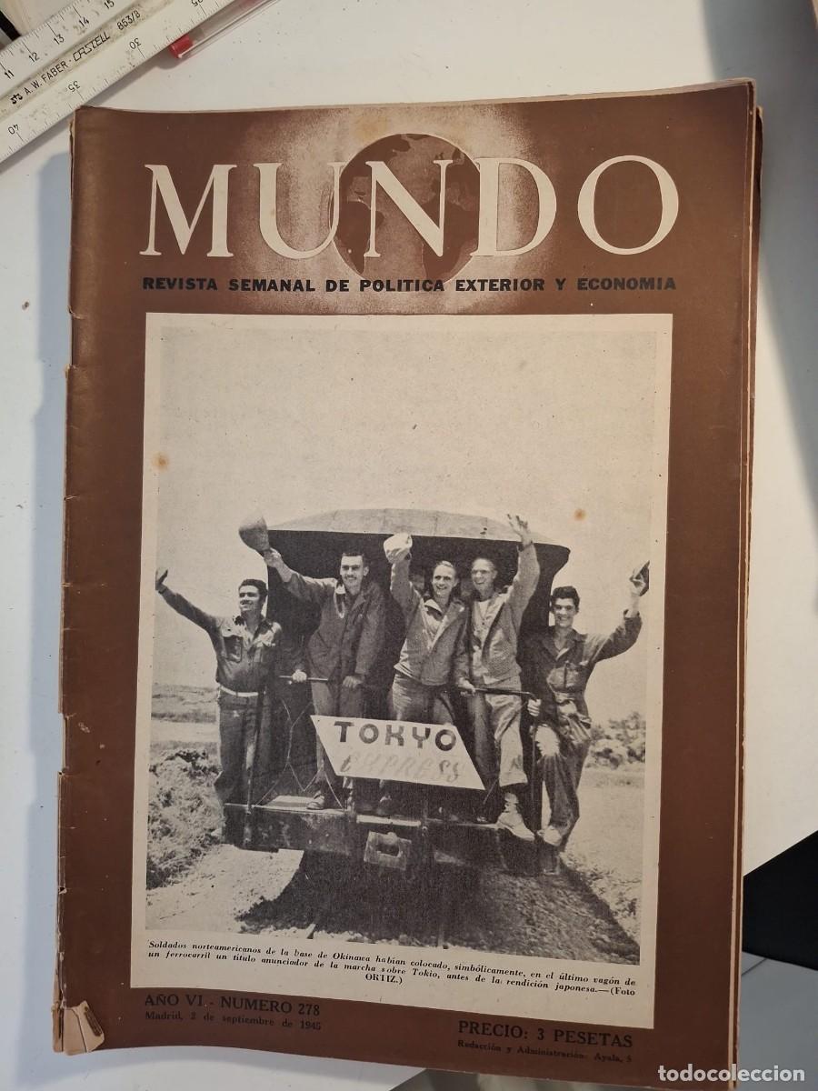 Coleccionismo de Revistas y Peri&oacute;dicos: Revista Mundo. Revista Semanal de Politica exterior y economia. Editada por EFE. A&ntilde;o 1947- 1949