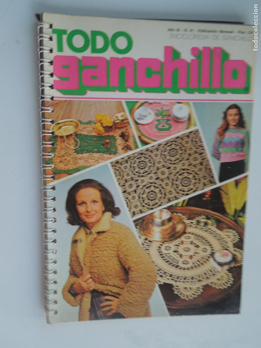 Coleccionismo de Revistas y Peri&oacute;dicos: TODO GANCHILLO - A&Ntilde;O III- N&ordm; 21 CUADERNO CON ANILLAS - ENCICLOPEDIA DE GANCHILLO