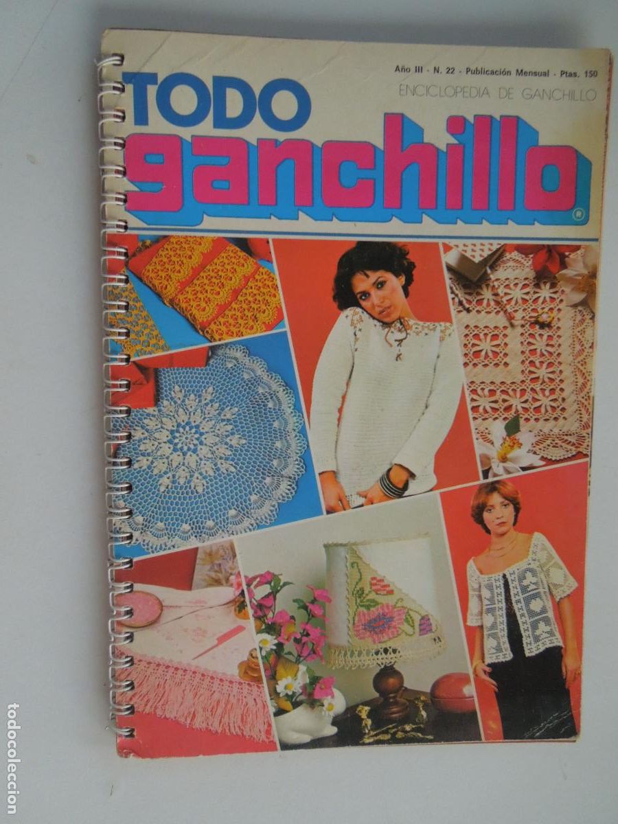 Coleccionismo de Revistas y Peri&oacute;dicos: TODO GANCHILLO - A&Ntilde;O III- N&ordm; 22 CUADERNO CON ANILLAS - ENCICLOPEDIA DE GANCHILLO