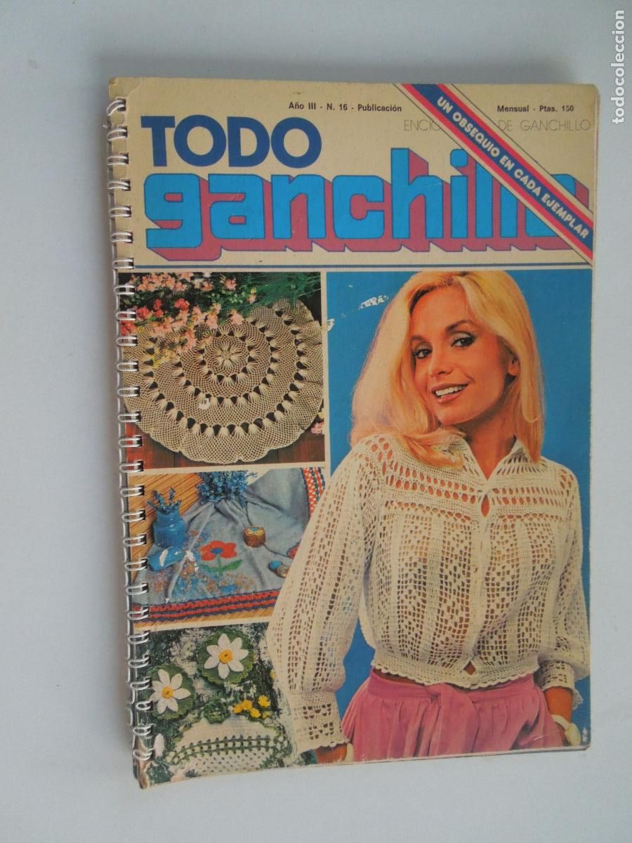 Coleccionismo de Revistas y Peri&oacute;dicos: TODO GANCHILLO - A&Ntilde;O III- N&ordm; 16- CUADERNO CON ANILLAS - ENCICLOPEDIA DE GANCHILLO