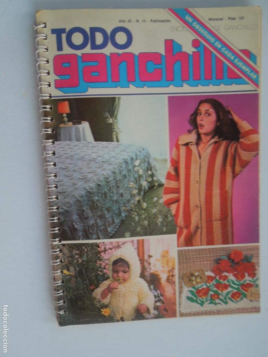 Coleccionismo de Revistas y Peri&oacute;dicos: TODO GANCHILLO - A&Ntilde;O III- N&ordm; 13- CUADERNO CON ANILLAS - ENCICLOPEDIA DE GANCHILLO