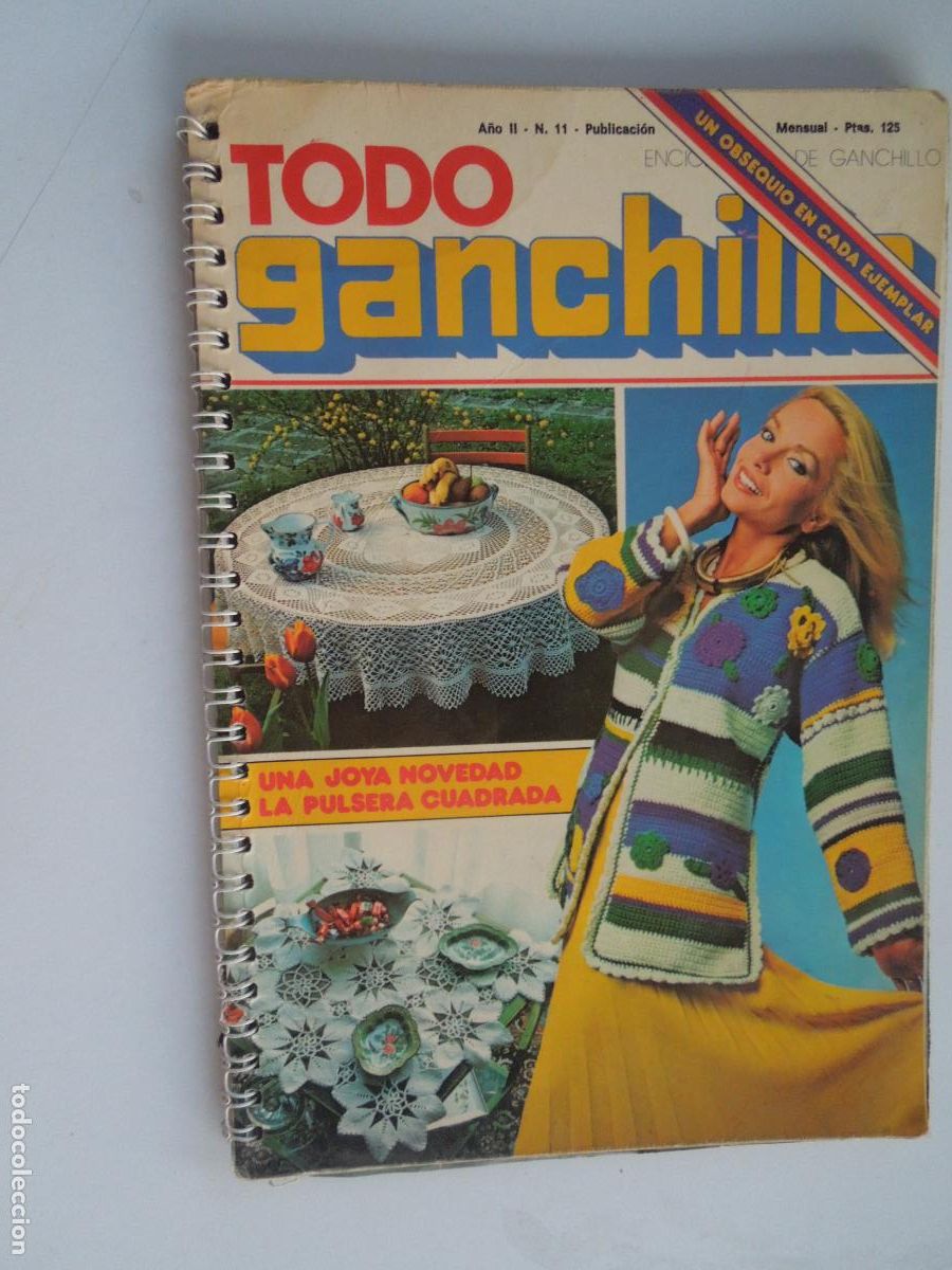 Coleccionismo de Revistas y Peri&oacute;dicos: TODO GANCHILLO - A&Ntilde;O II- N&ordm; 11- CUADERNO CON ANILLAS - ENCICLOPEDIA DE GANCHILLO