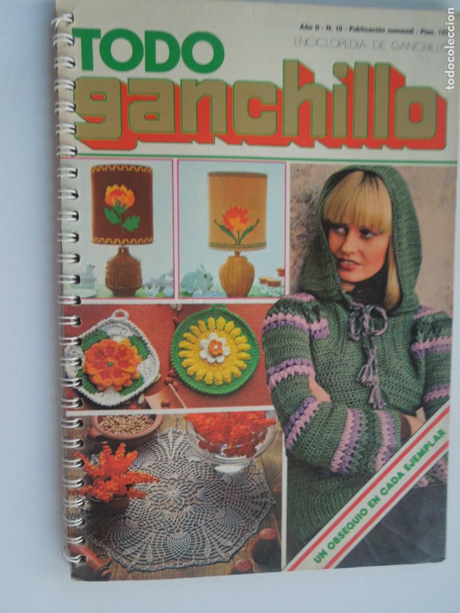 Coleccionismo de Revistas y Peri&oacute;dicos: TODO GANCHILLO - A&Ntilde;O II- N&ordm; 10 - CUADERNO CON ANILLAS - ENCICLOPEDIA DE GANCHILLO