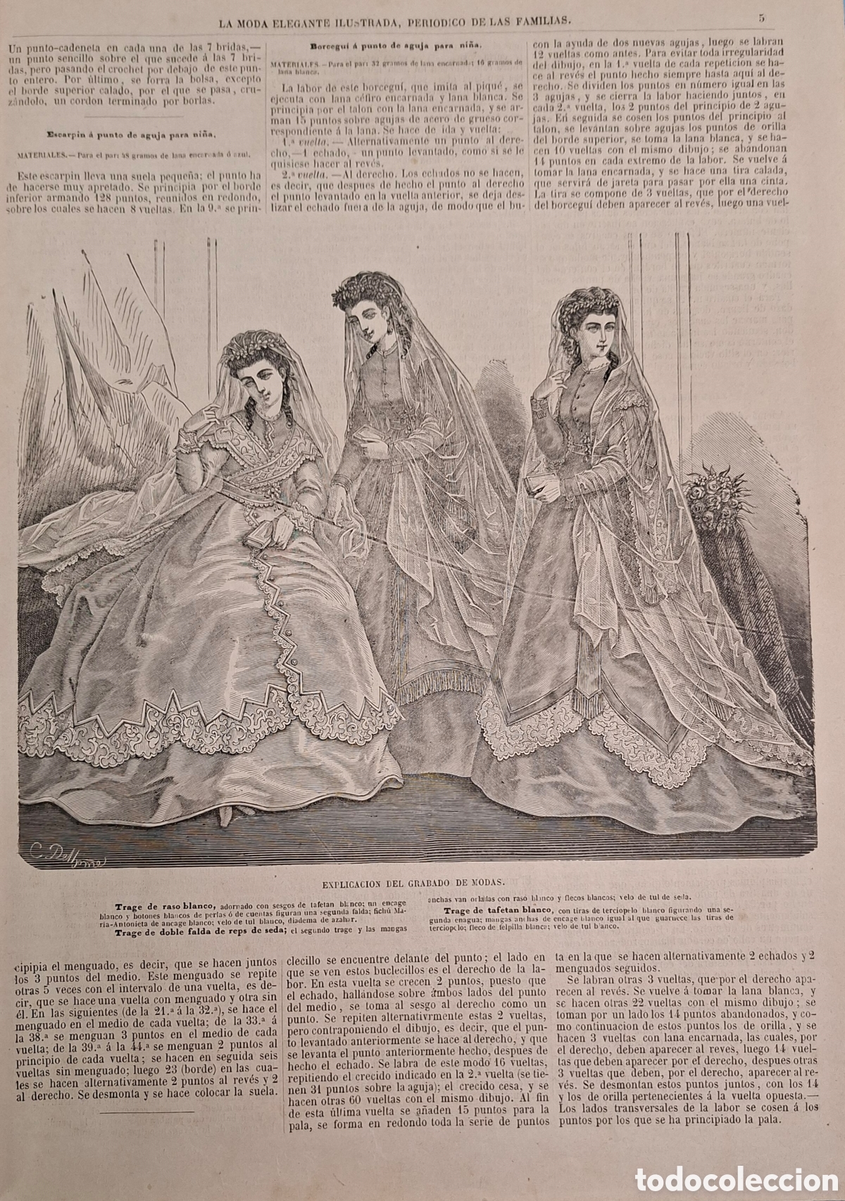 Collection Magazines and Newspapers: La Moda Elegante Ilustrada a&ntilde;o 1868