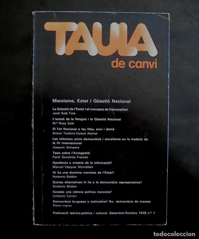 Sammeln von Zeitschriften und Zeitungen: Marxisme, estat i q&uuml;esti&oacute; nacional. Taula de canvi, 1 1976.