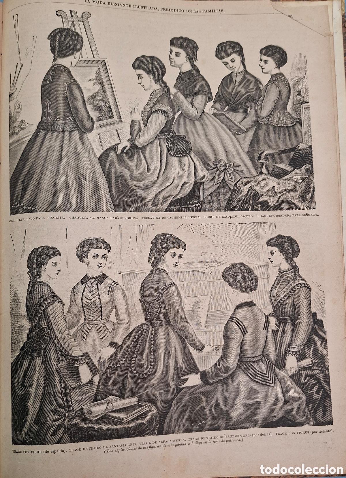 Coleccionismo de Revistas y Peri&oacute;dicos: La Moda Elegante ilustrada a&ntilde;o 1869