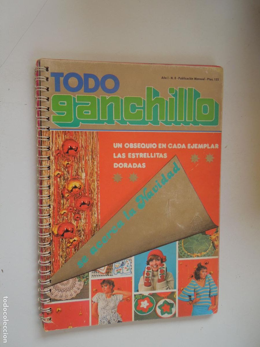 Coleccionismo de Revistas y Peri&oacute;dicos: TODO GANCHILLO - A&Ntilde;O I- N&ordm; 8 - CUADERNO CON ANILLAS - ENCICLOPEDIA DE GANCHILLO