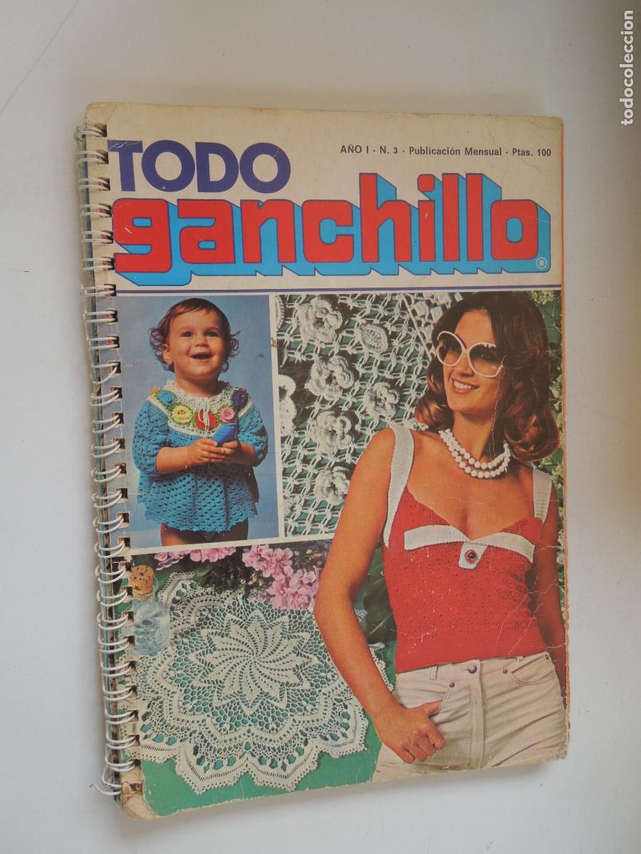 Coleccionismo de Revistas y Peri&oacute;dicos: TODO GANCHILLO - A&Ntilde;O I- N&ordm; 3 - CUADERNO CON ANILLAS - ENCICLOPEDIA DE GANCHILLO